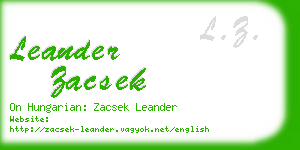 leander zacsek business card